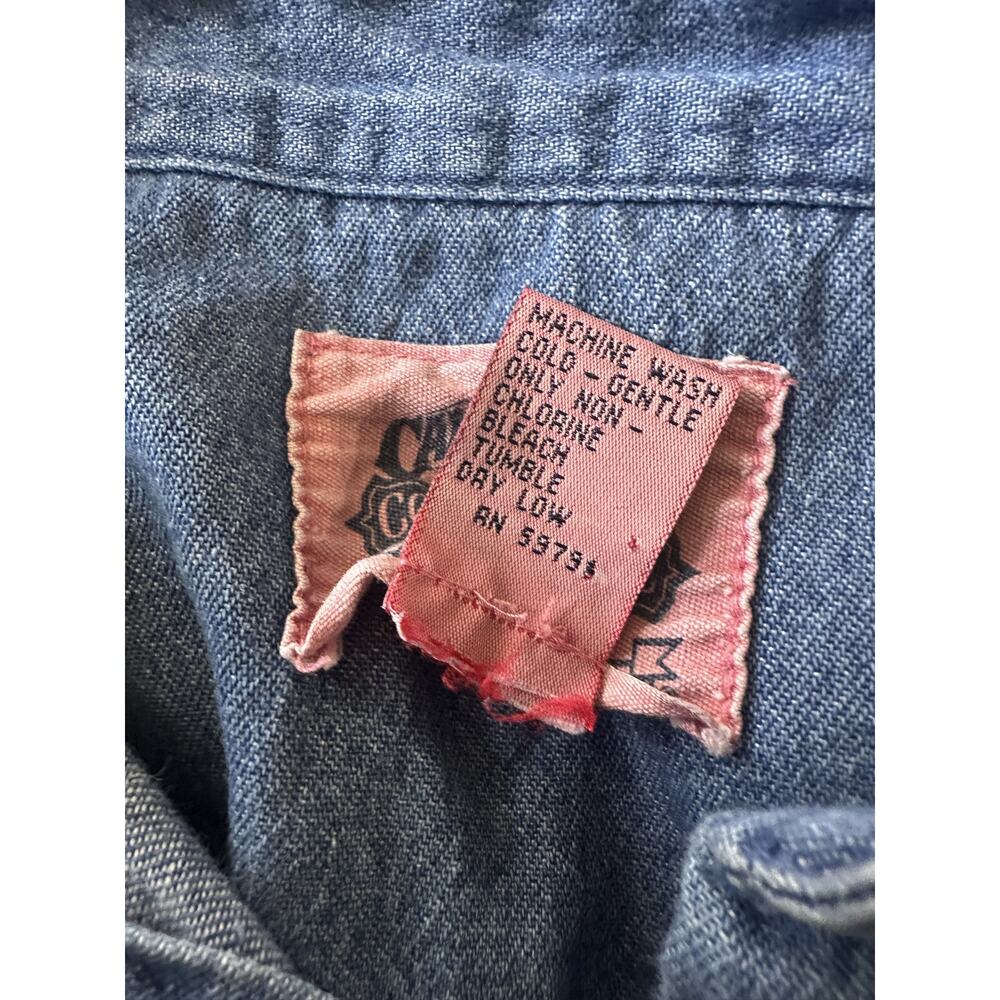 Vintage Golf Cambridge Dry Goods Country Store Denim Shirt Button Front Medium - Picture 12 of 15